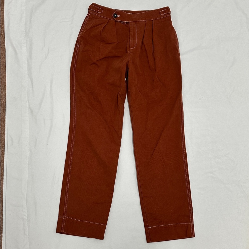 Cyrillus WOMEN'S CELESTINE COTTON TWILL CARROT Leg TROUSERS